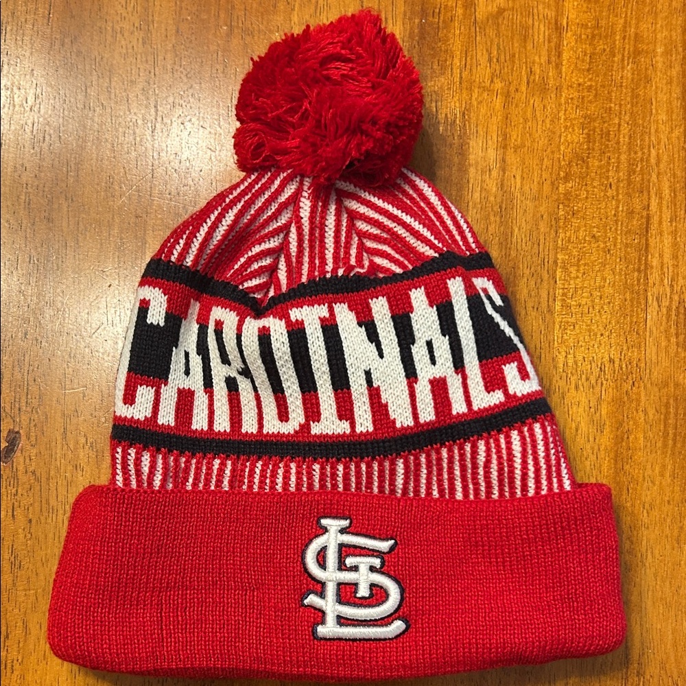 New Era Red and White Cardinals Beanie